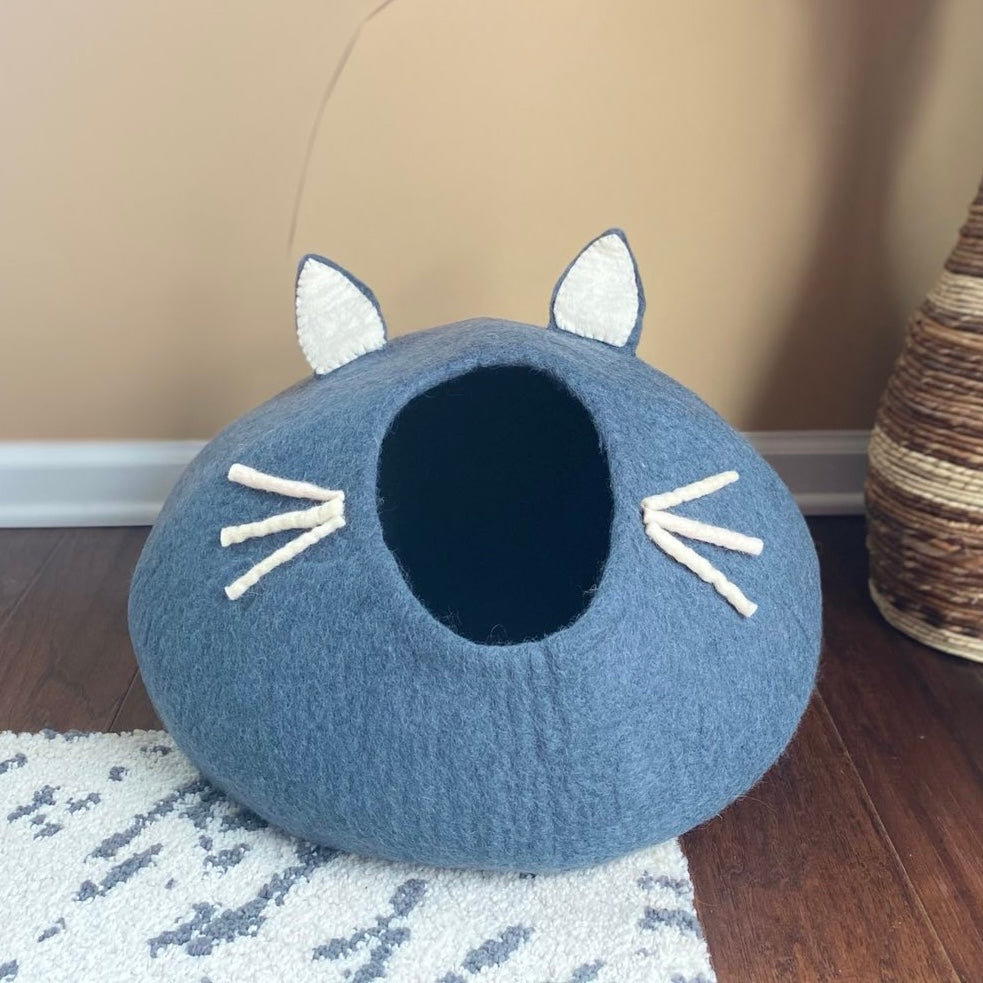 Cozy Cat Cave with Whiskers