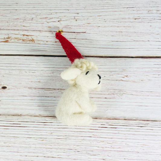 Holiday ornament - Sheep with hat