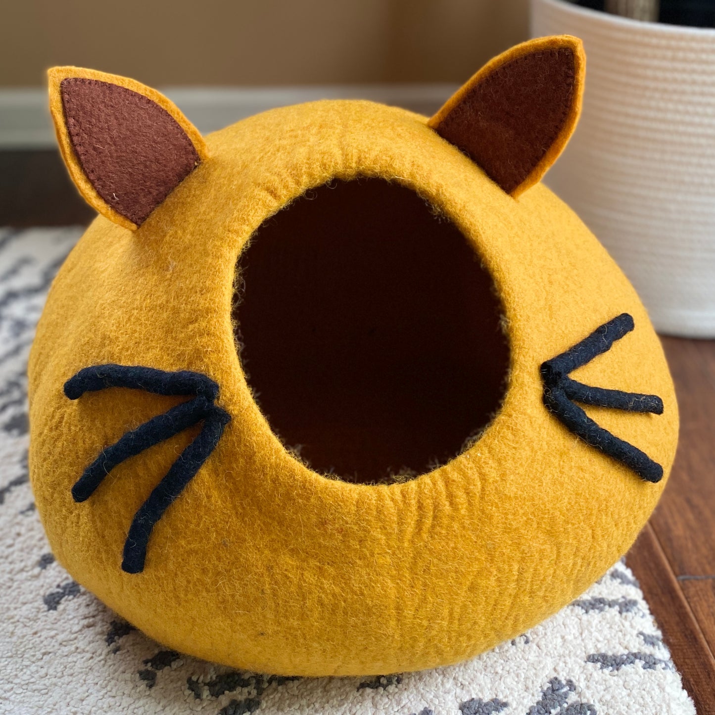 Cat Cave With Whiskers - Brown Ears